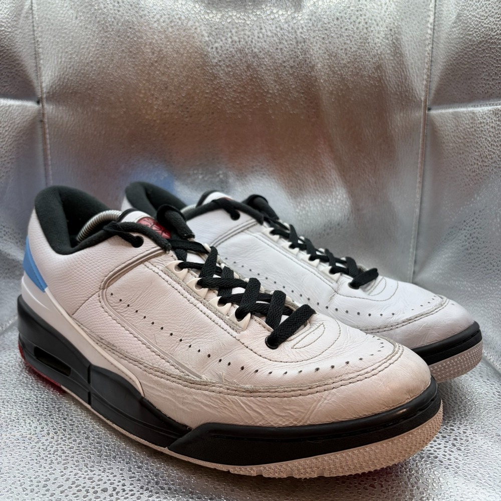 Size 11 Nike Air Jordan 2/3 White Varsity Red Blue Mens Sneaker Shoes FD0383-104